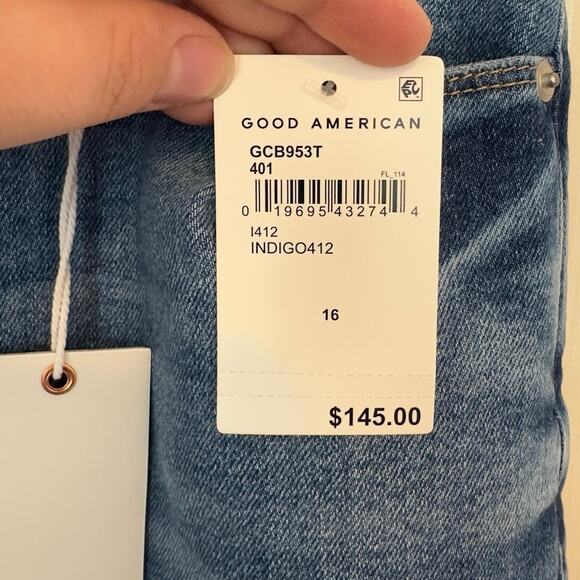 NWT Good American Good Classic Boot High Rise Denim Jeans Size 16 Indigo 412 - Picture 7 of 13